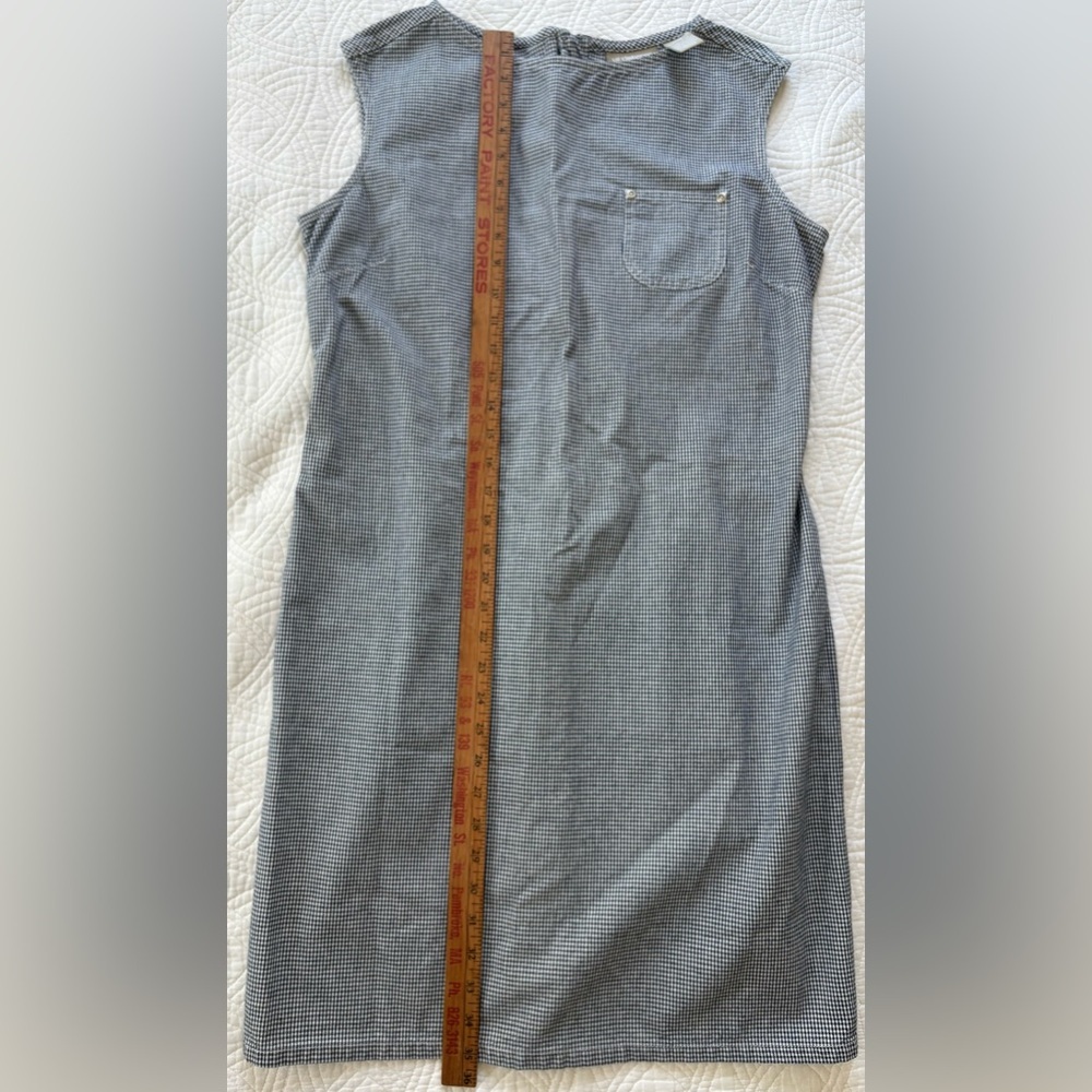 Gingham Liz Claiborne Denim Dress 12 Petite - Picture 7 of 15